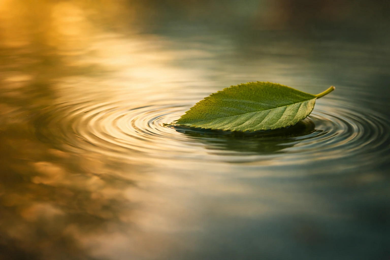 Lichtreflecties op zacht bewegend water als symbool voor de ritmische werking van het Rest and Restore Protocol op het zenuwstelsel